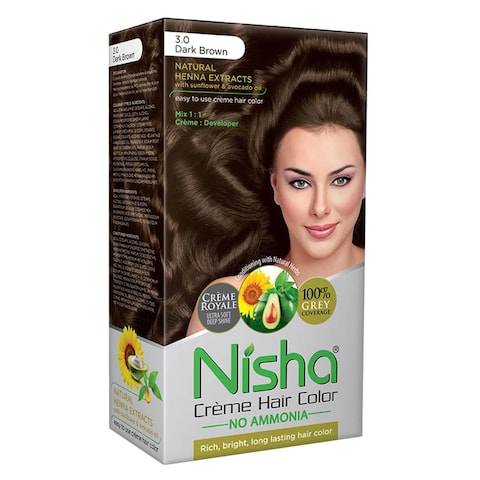 NISHACR?ME DARK BROWN H.COLOR138ML